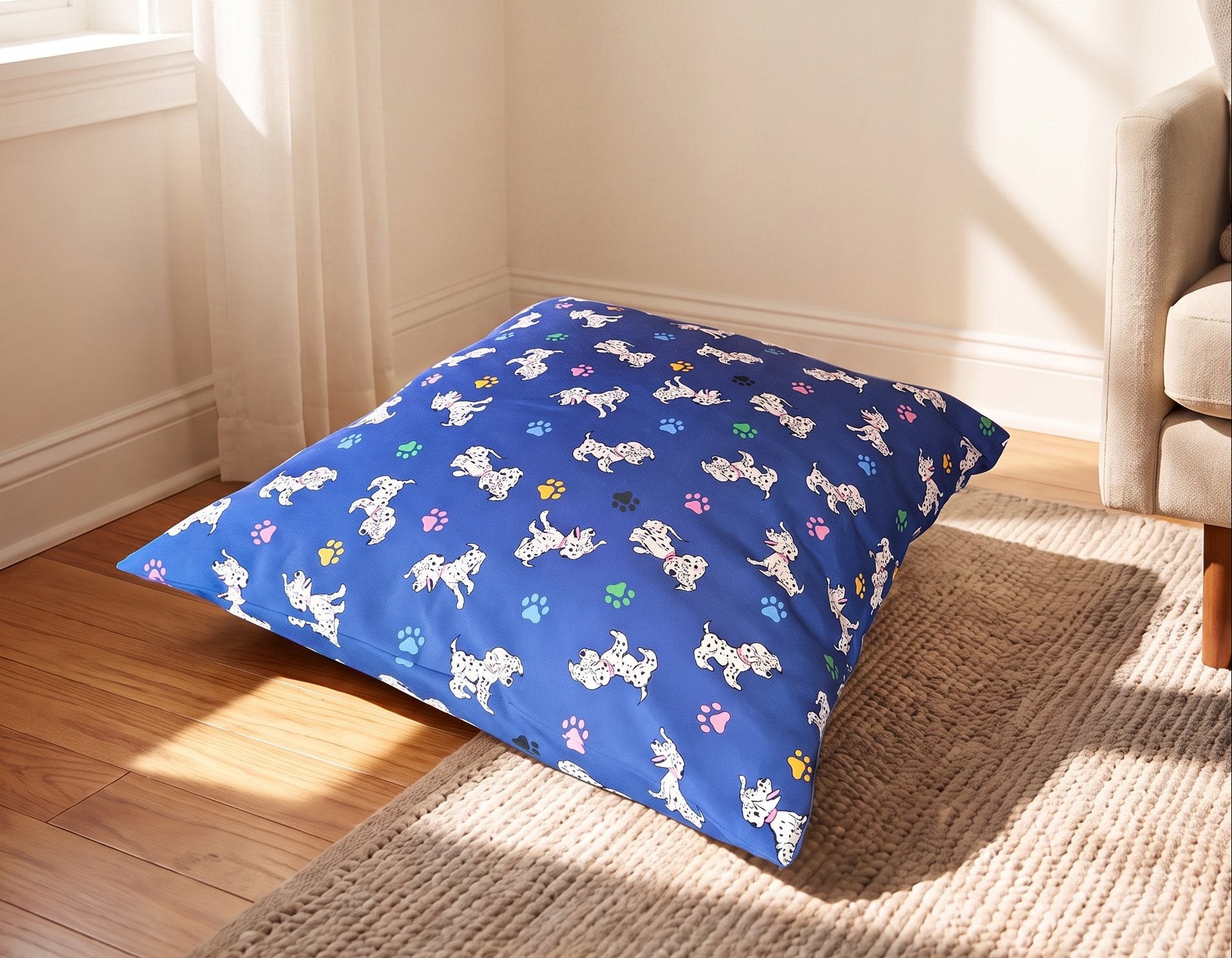 Premium Square Dog Pillows with Removable Cover
